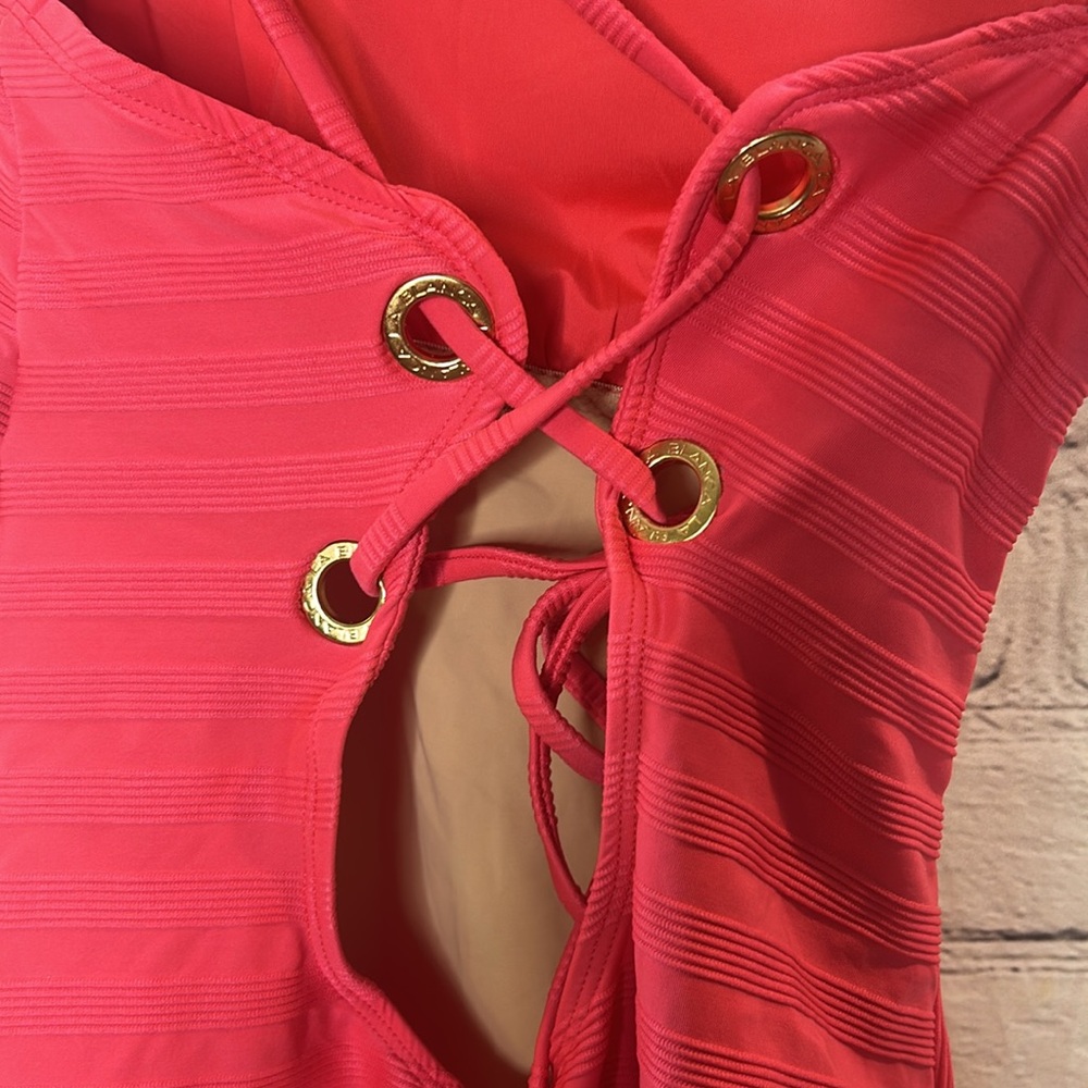 La Blanca Coral Pink One-Shoulder Pink One-Piece Swimsuit Size 10 - Picture 8 of 9